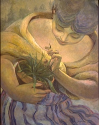 Woman with Plant